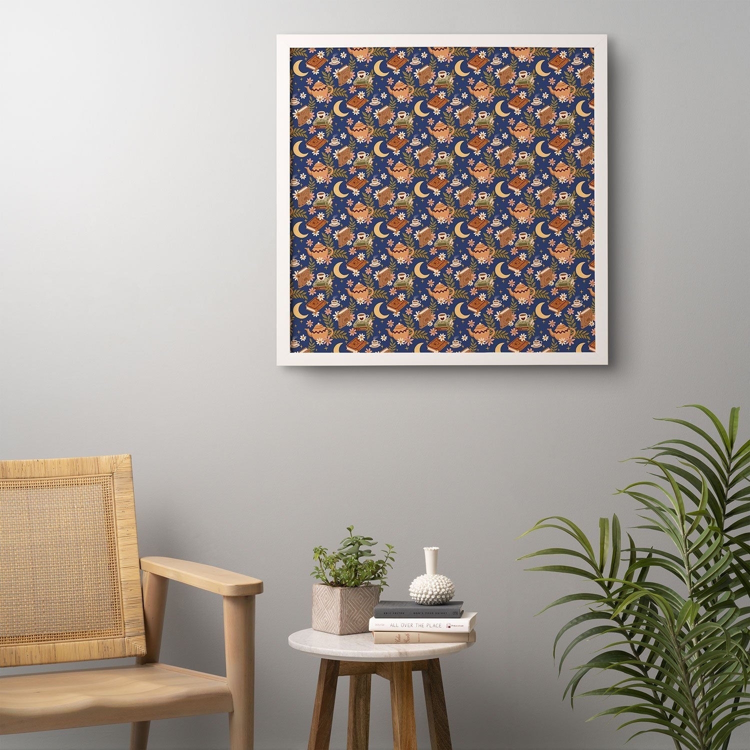 Avenie Moonlit Reading Nook II Framed Wall Art