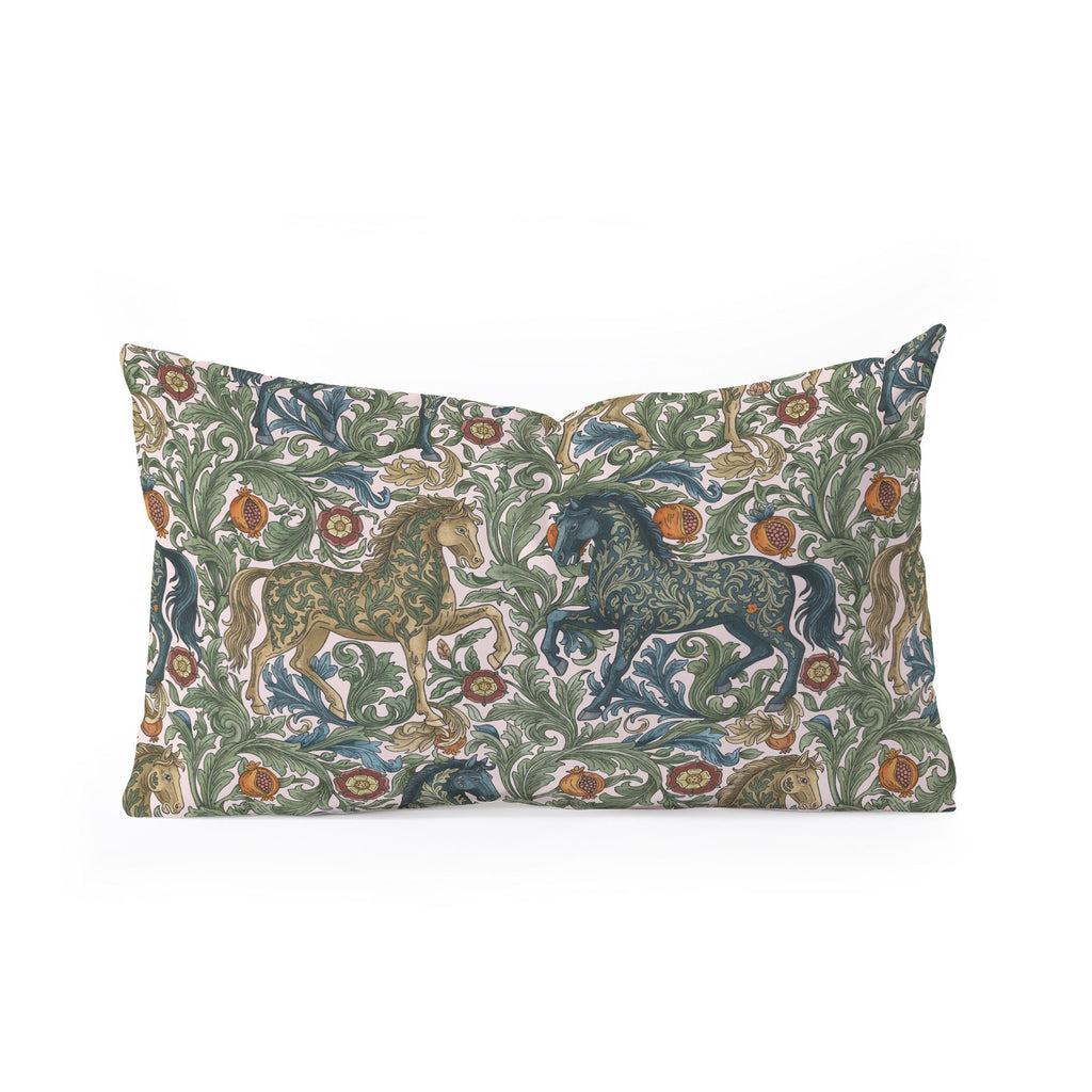 Marta Barragan Camarasa Renaissance Horse Garden Oblong Throw Pillow