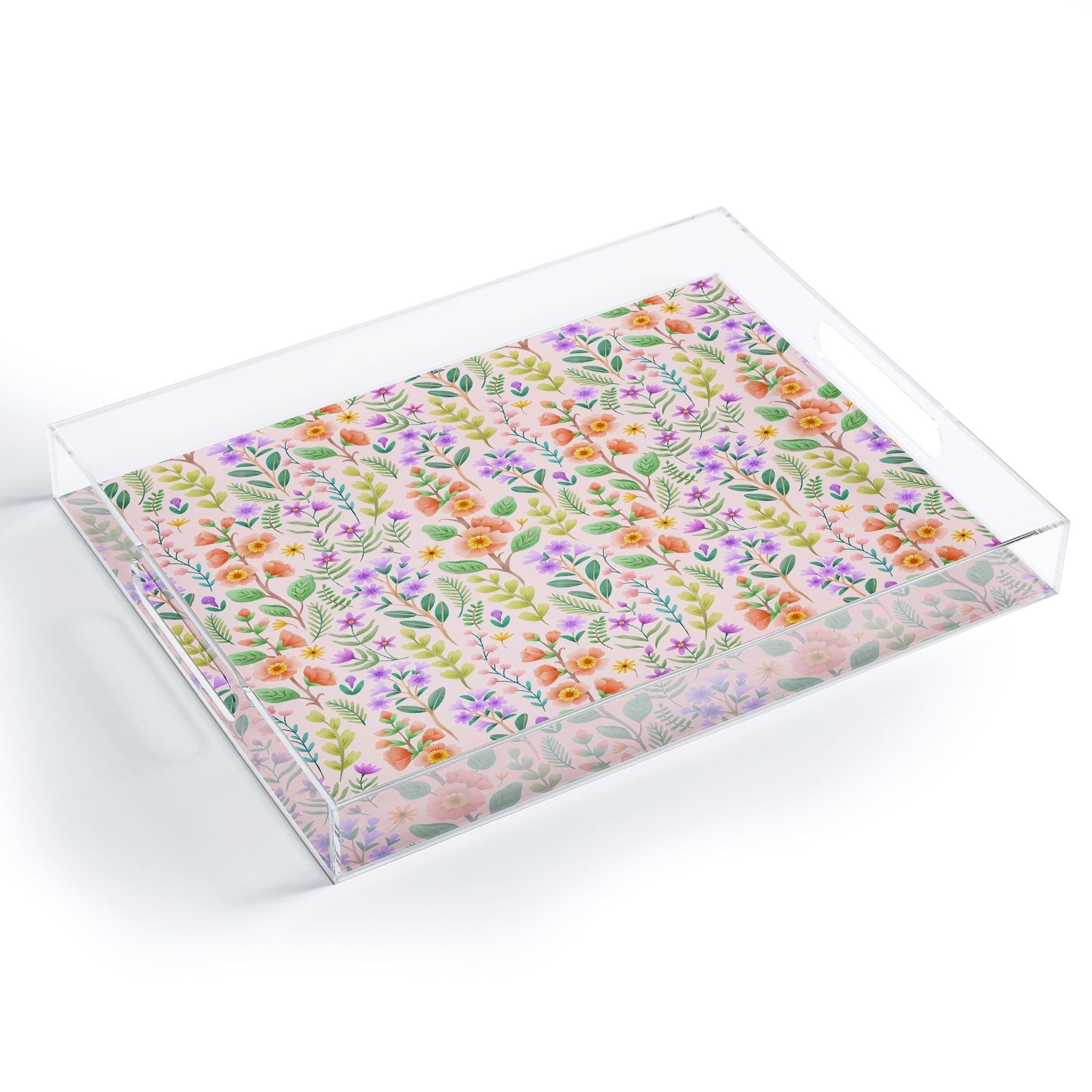 Pimlada Phuapradit Ditsy Spring Floral Acrylic Tray