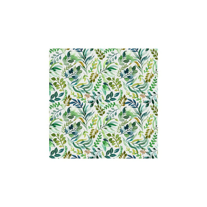 Ninola Design Botanic Retreat Loose Botanical Leaves Watercolor Green Art Print