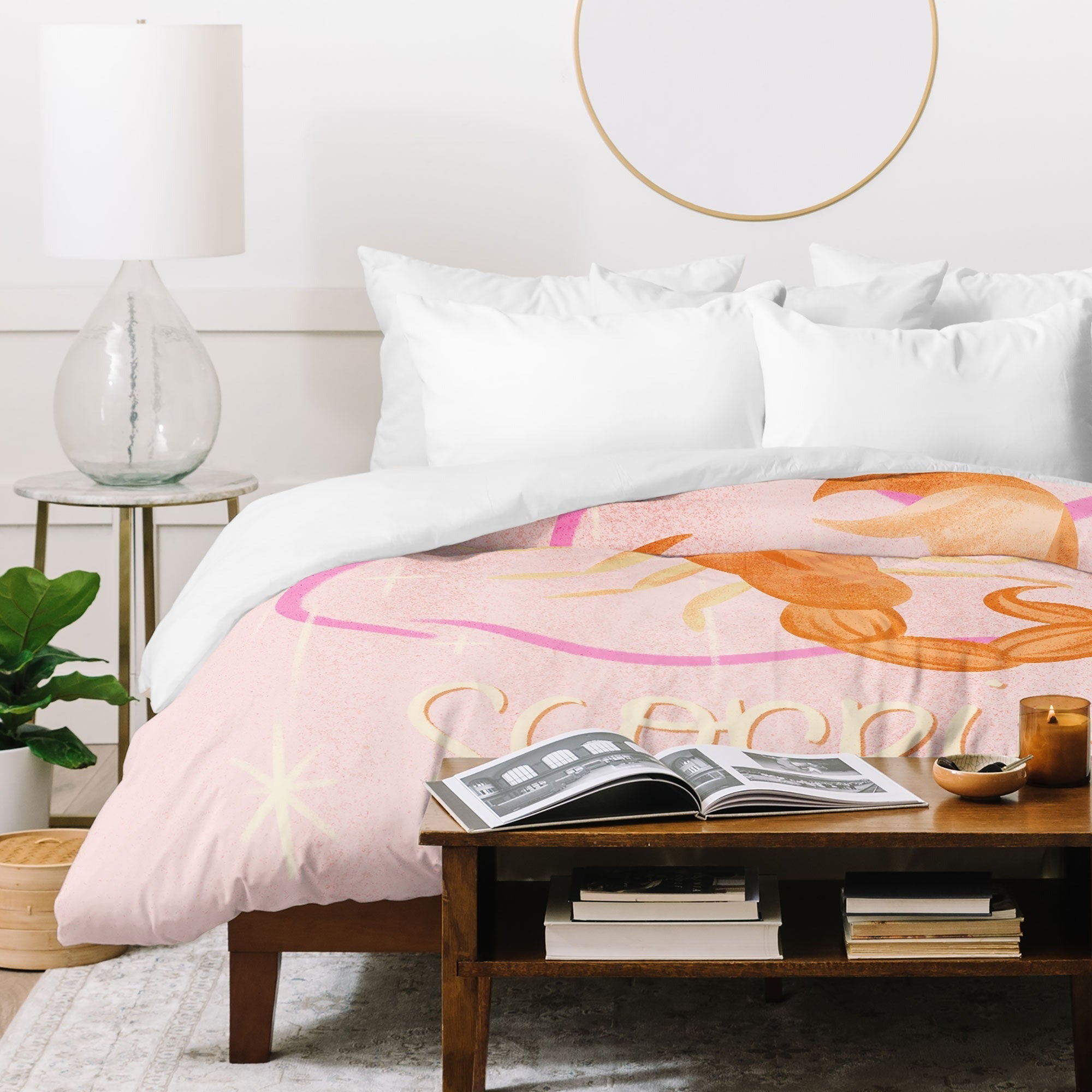 Little Om Zodiac Sign Scorpio Duvet Cover