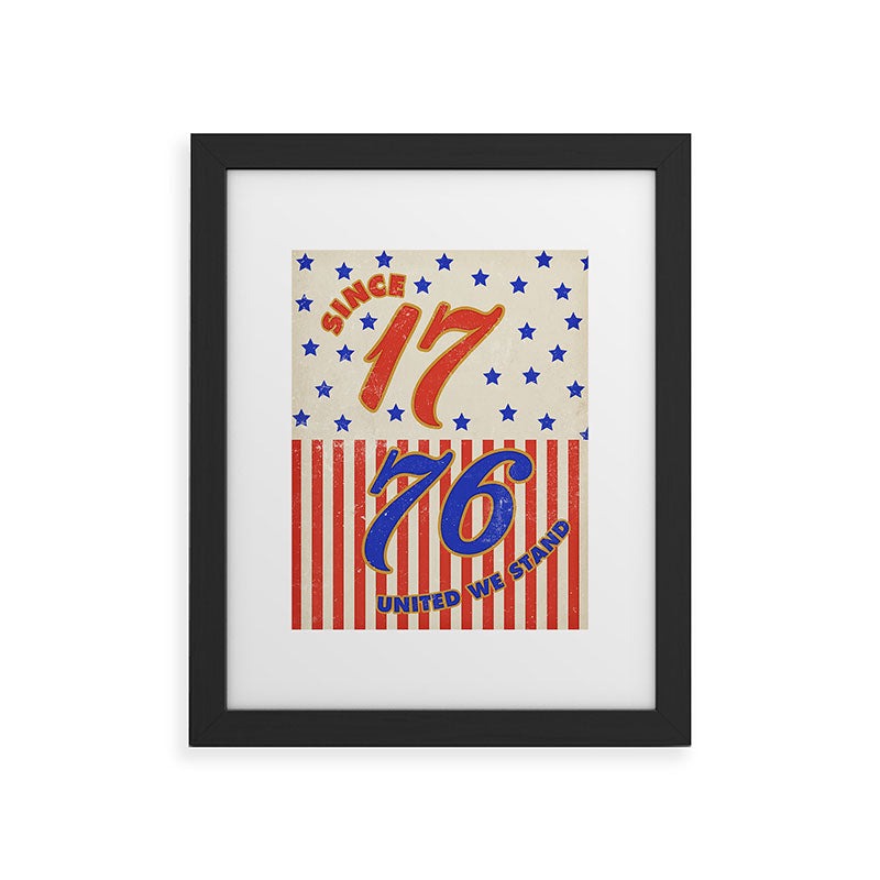 DENY Designs 1776 Stars Framed Art Print