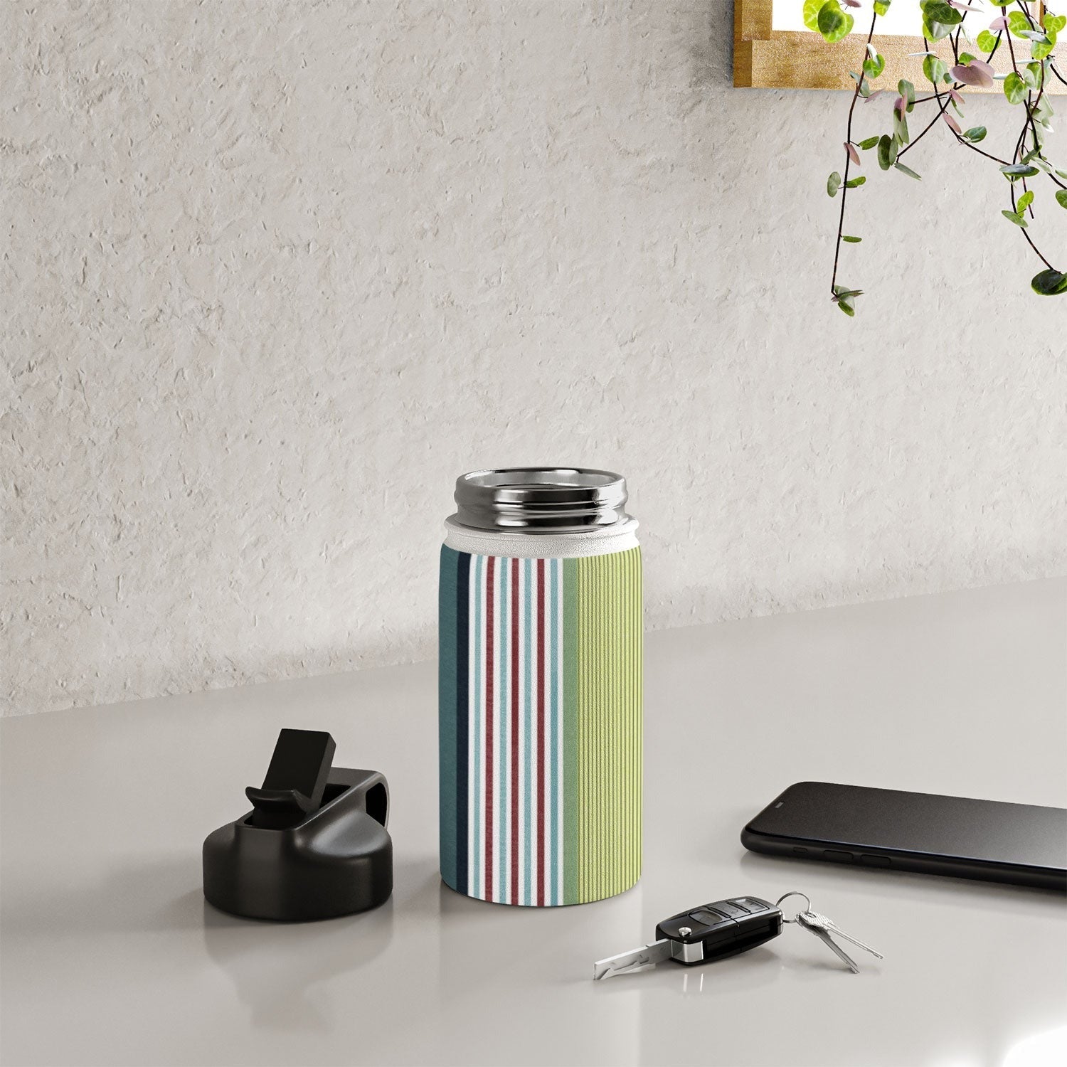 Marta Barragan Camarasa Colorful Stripe Delight Water Bottle