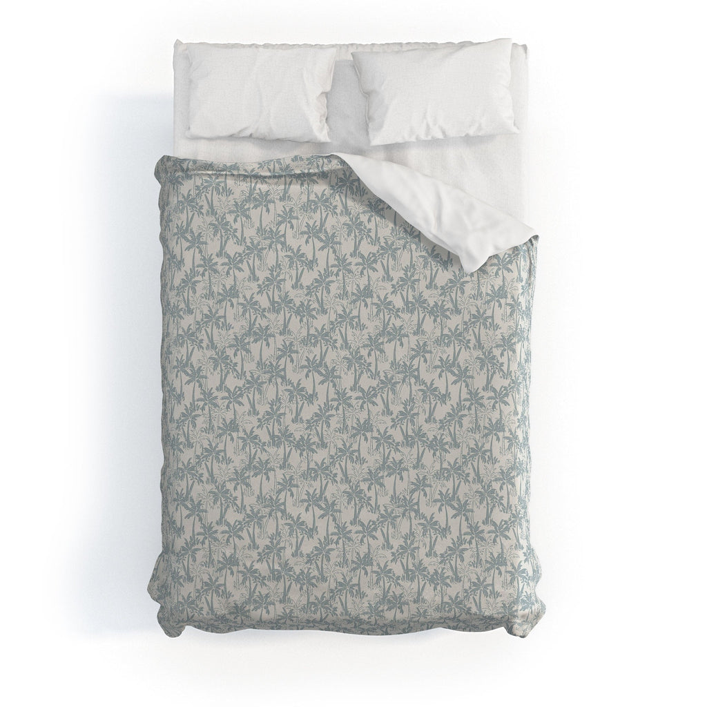 CoastL Studio Palm Forest Coastal Blue Duvet Cover
