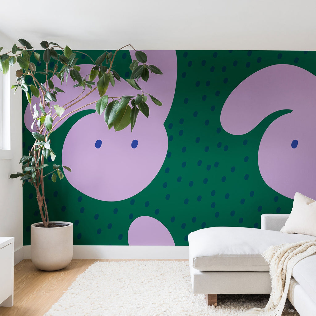 Camilla Foss Pebbles and Rabbit Wall Mural