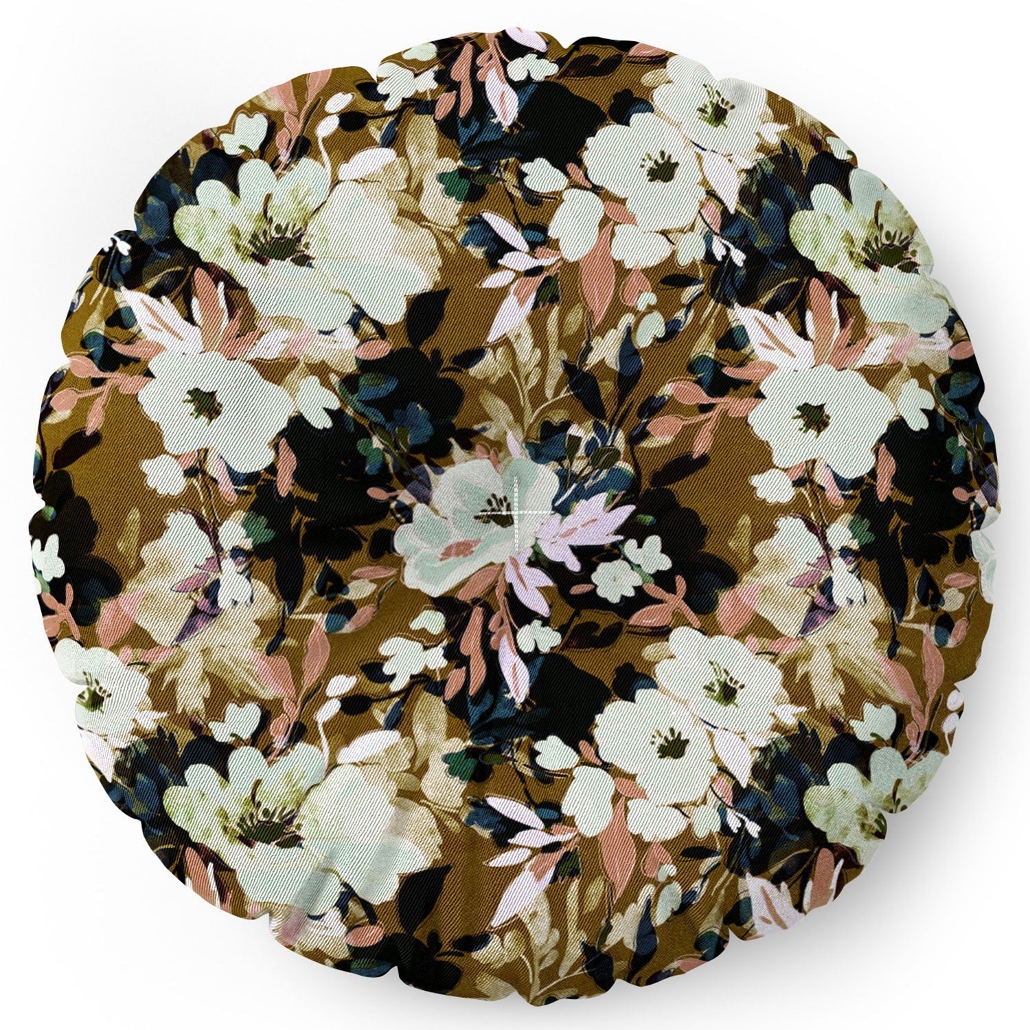 Marta Barragan Camarasa Romantic Floral Fusion Floor Pillow Round