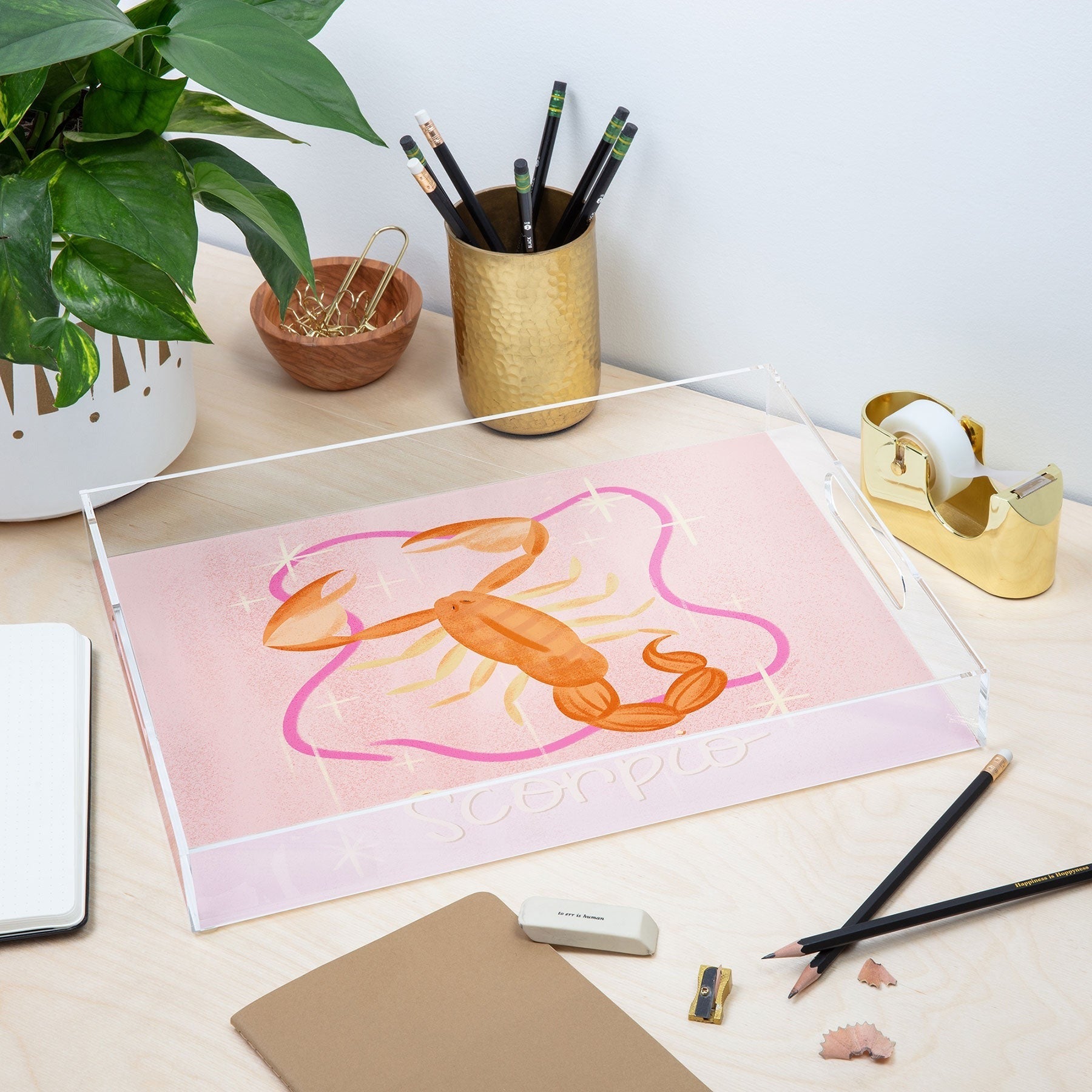 Little Om Zodiac Sign Scorpio Acrylic Tray