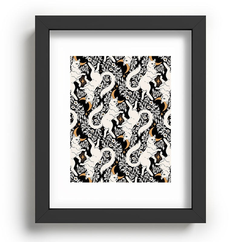 Avenie Celestial Cats Gold Recessed Framing Rectangle