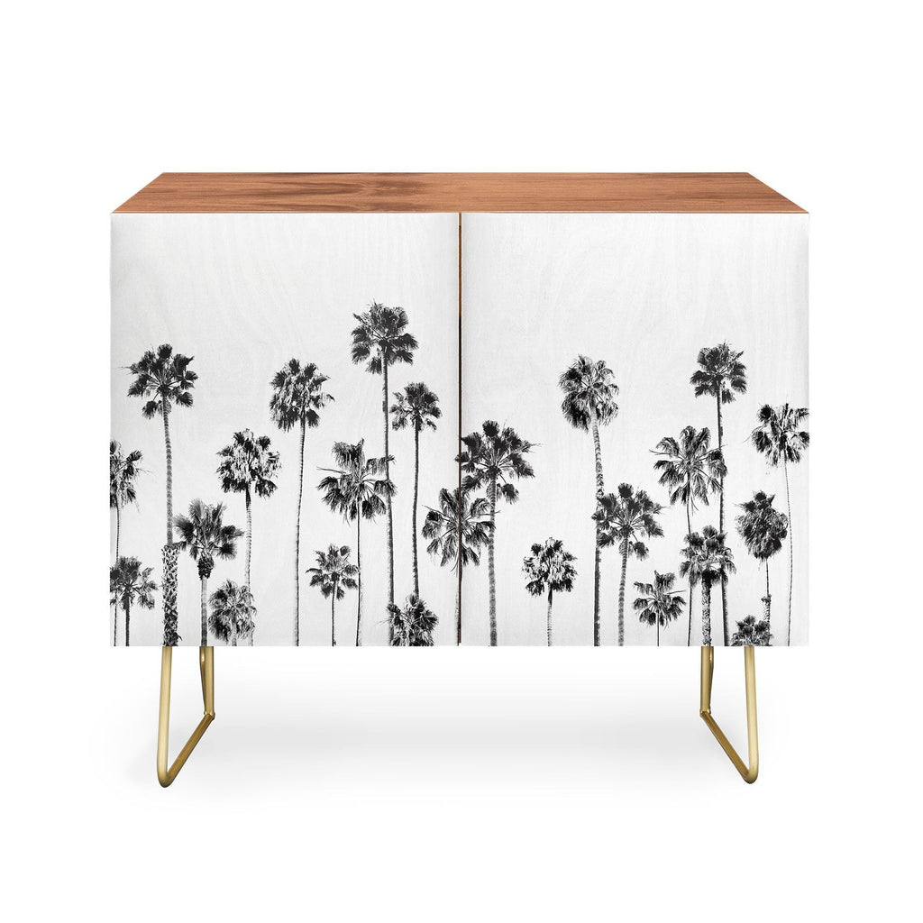 Gal Design Black And White Palms Credenza