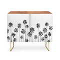 Gal Design Black And White Palms Credenza