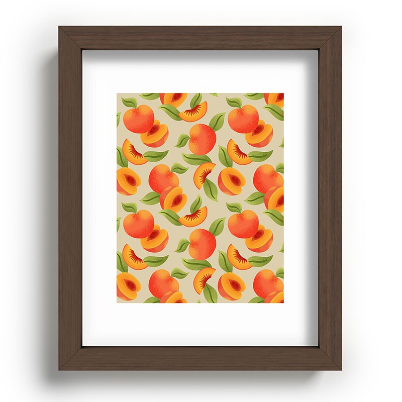 Jessica Molina Peach Pattern Recessed Framing Rectangle