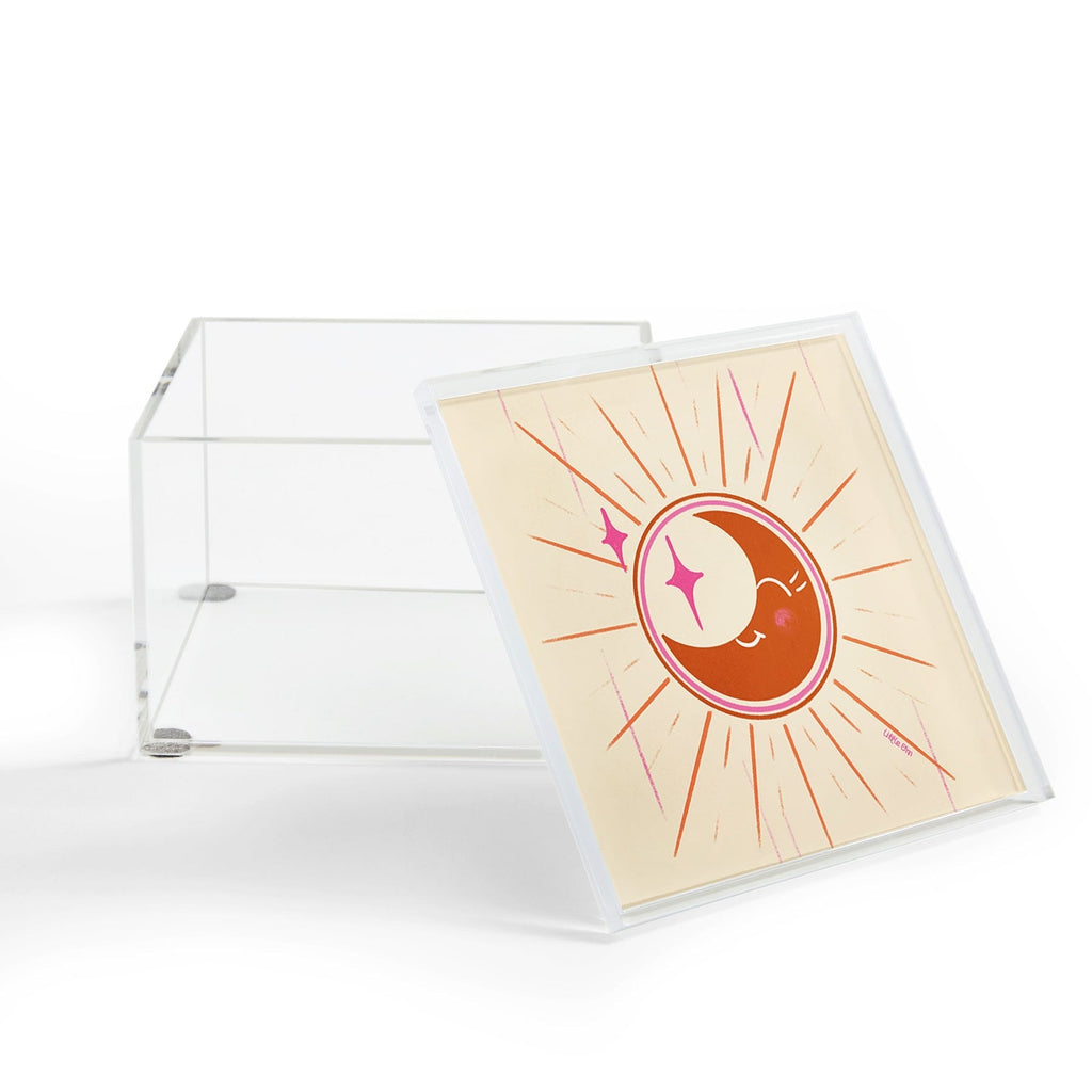 Little Om Celestial Moon cream Acrylic Box