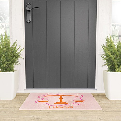 Little Om Zodiac Signs Libra Welcome Mat