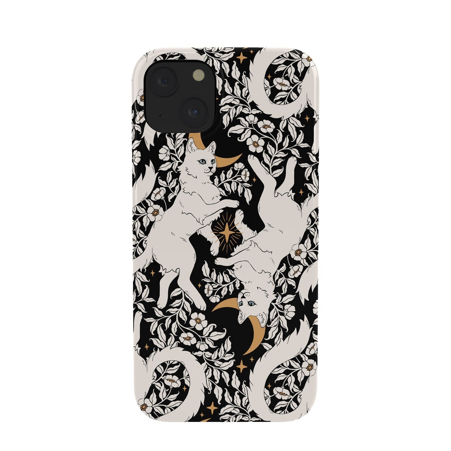Avenie Celestial Cats Gold Phone Case