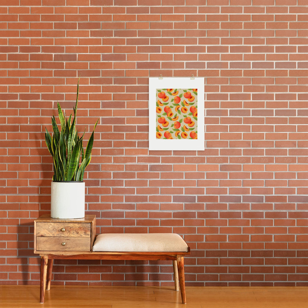 Jessica Molina Peach Pattern Art Print