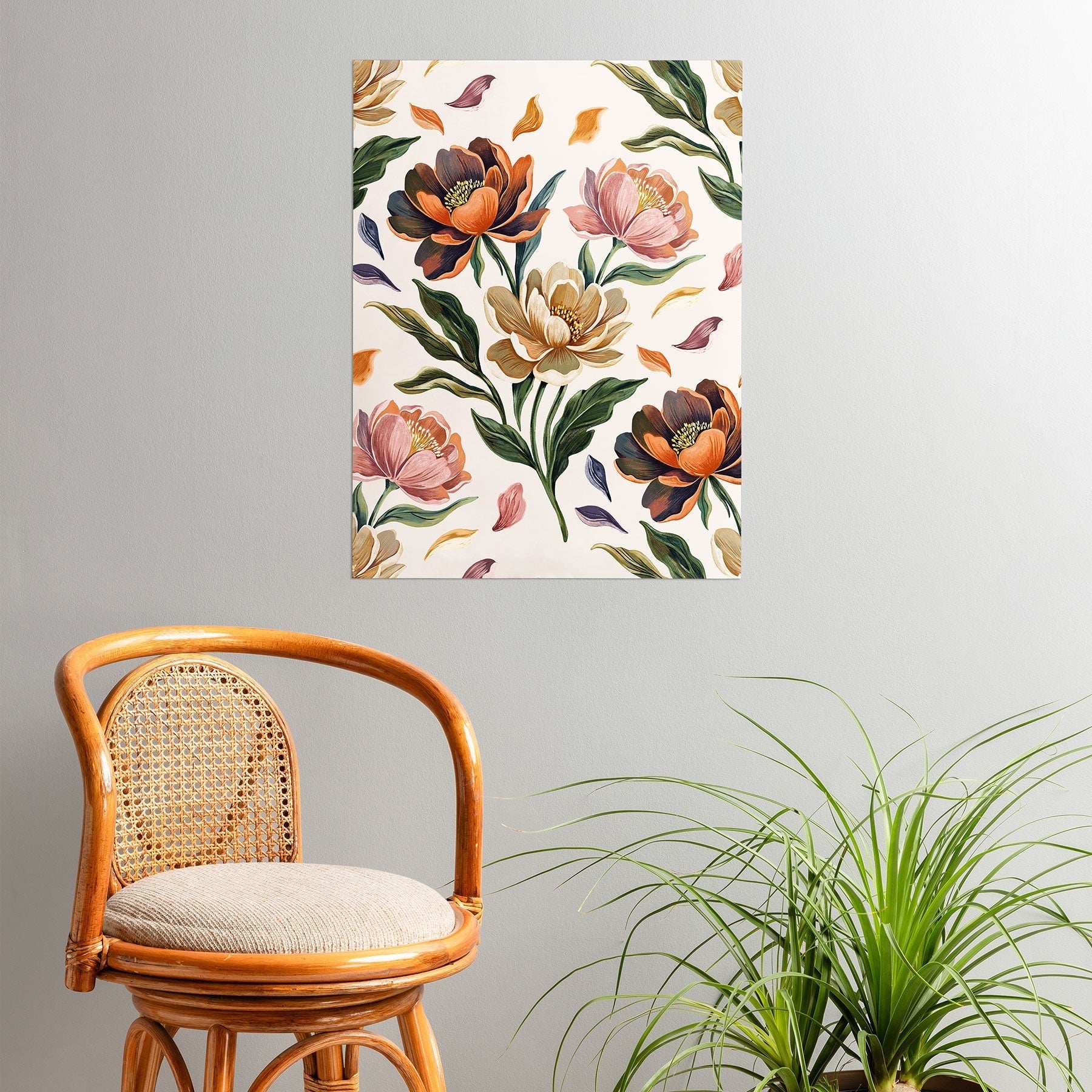 Marta Barragan Camarasa Hand Painted Peony Florals Poster