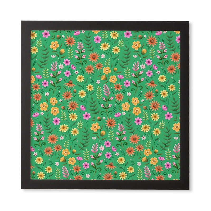 Pimlada Phuapradit Ditsy Spring Floral Green Framed Wall Art