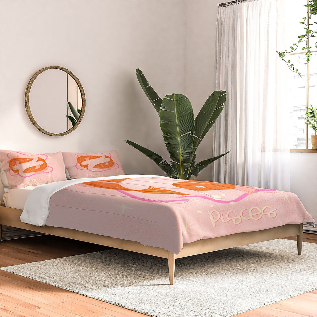 Little Om Zodiac Sign Pisces Comforter