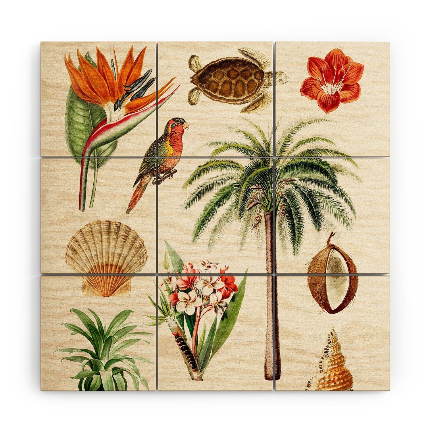 Gal Design Hawaii Collection Wood Wall Mural
