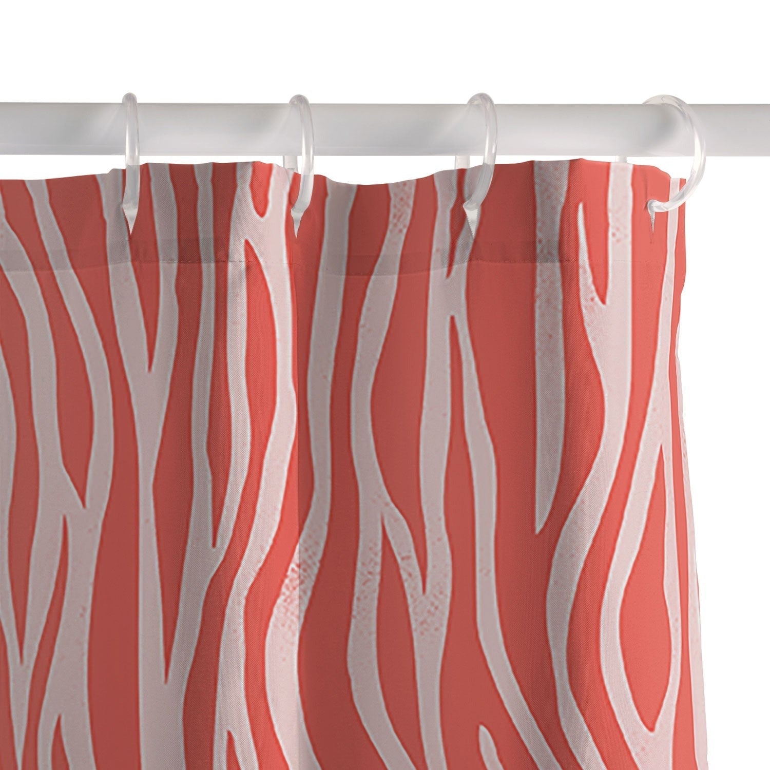 Avenie BR Red Zebra Stripe Shower Curtain