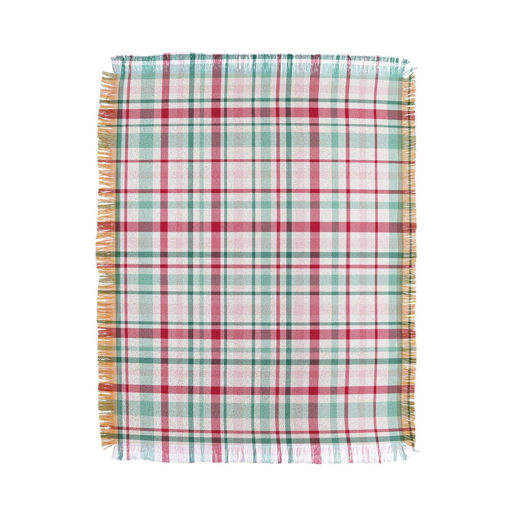 Lisa Argyropoulos Merry Vintage Plaid Throw Blanket
