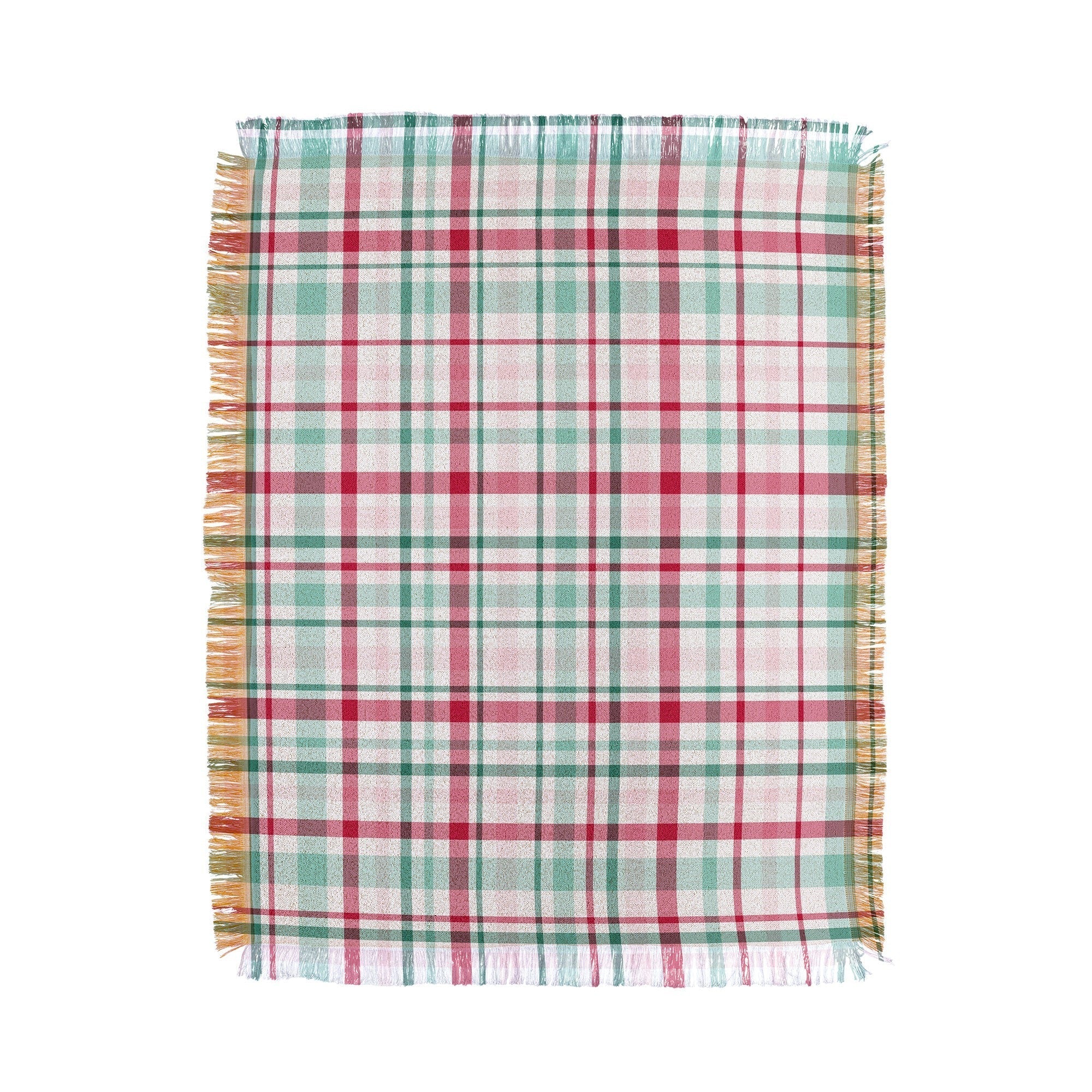 Lisa Argyropoulos Merry Vintage Plaid Throw Blanket