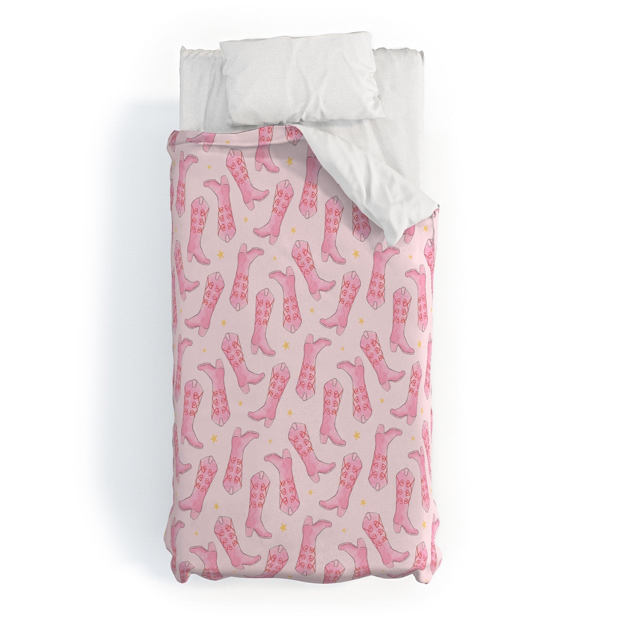 Love_Ryming Stars and Boots Duvet Cover