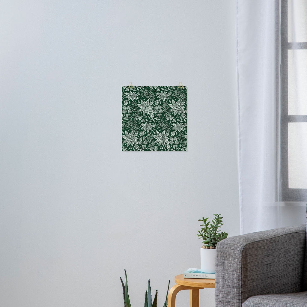 Pimlada Phuapradit Christmas Poinsettia Art Print