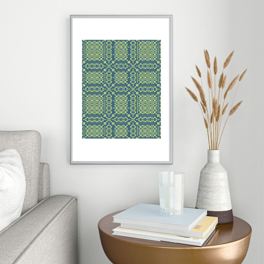 Marta Barragan Camarasa Nostalgic Grid Design Metal Framed Art Print