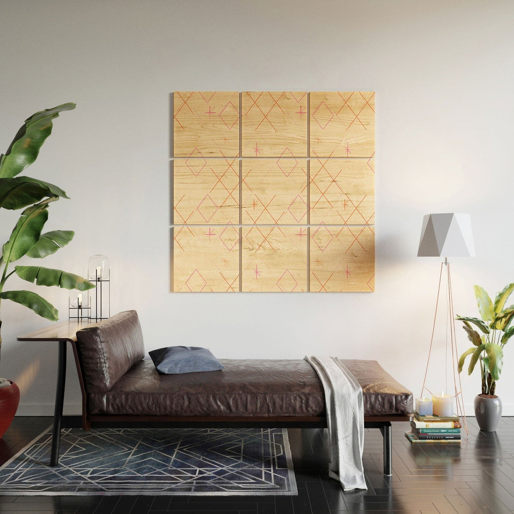 Little Om Starry Web cream Wood Wall Mural