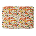 Valeria Frustaci autumnal mushrooms Memory Foam Bath Mat
