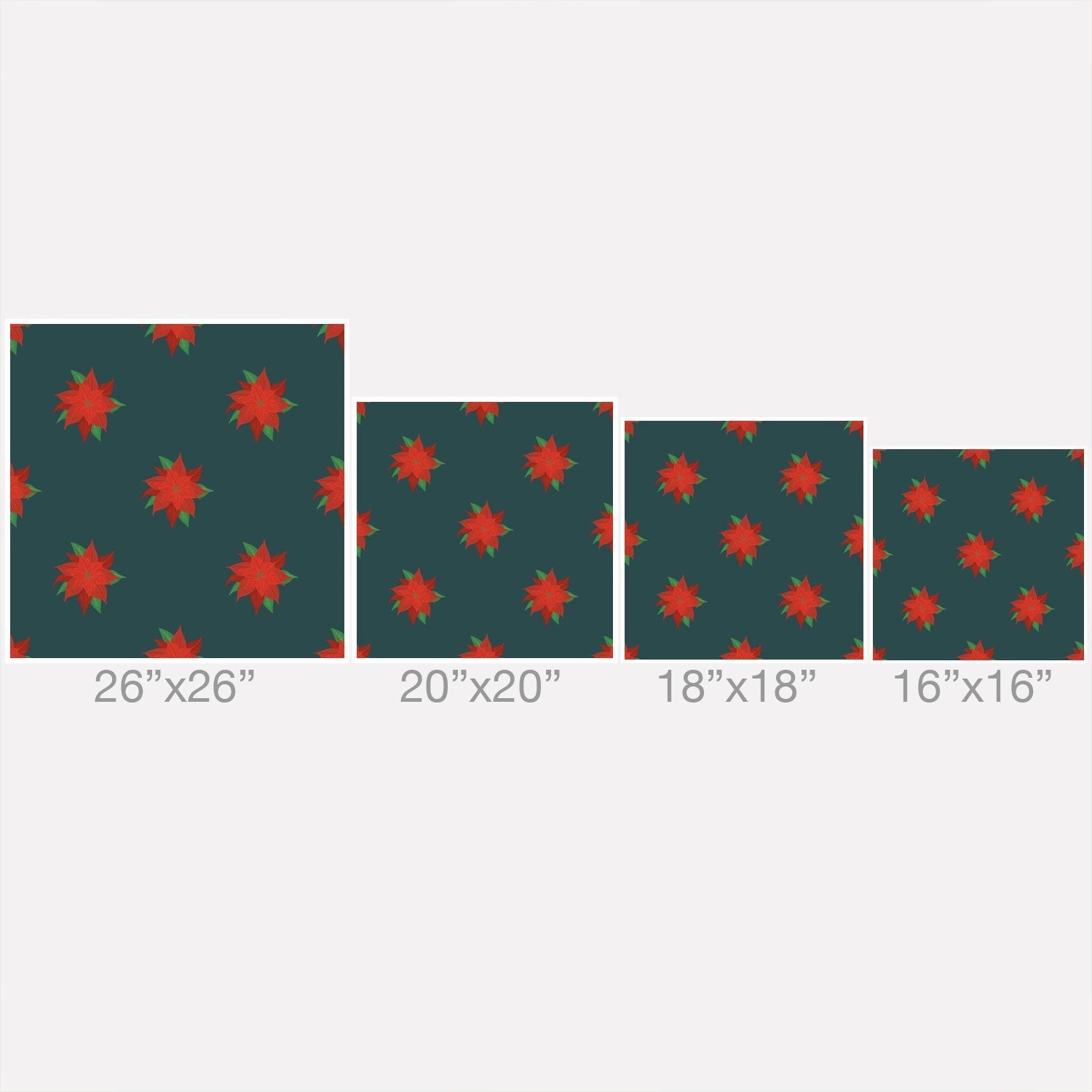 Design by Spark Poinsettia Florals Throw Pillow