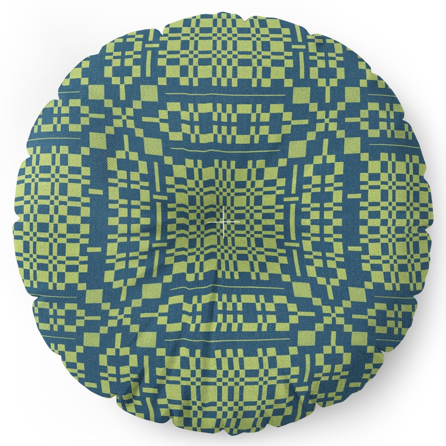 Marta Barragan Camarasa Nostalgic Grid Design Floor Pillow Round
