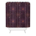 Little Om Pattern Little Moon plum Shower Curtain