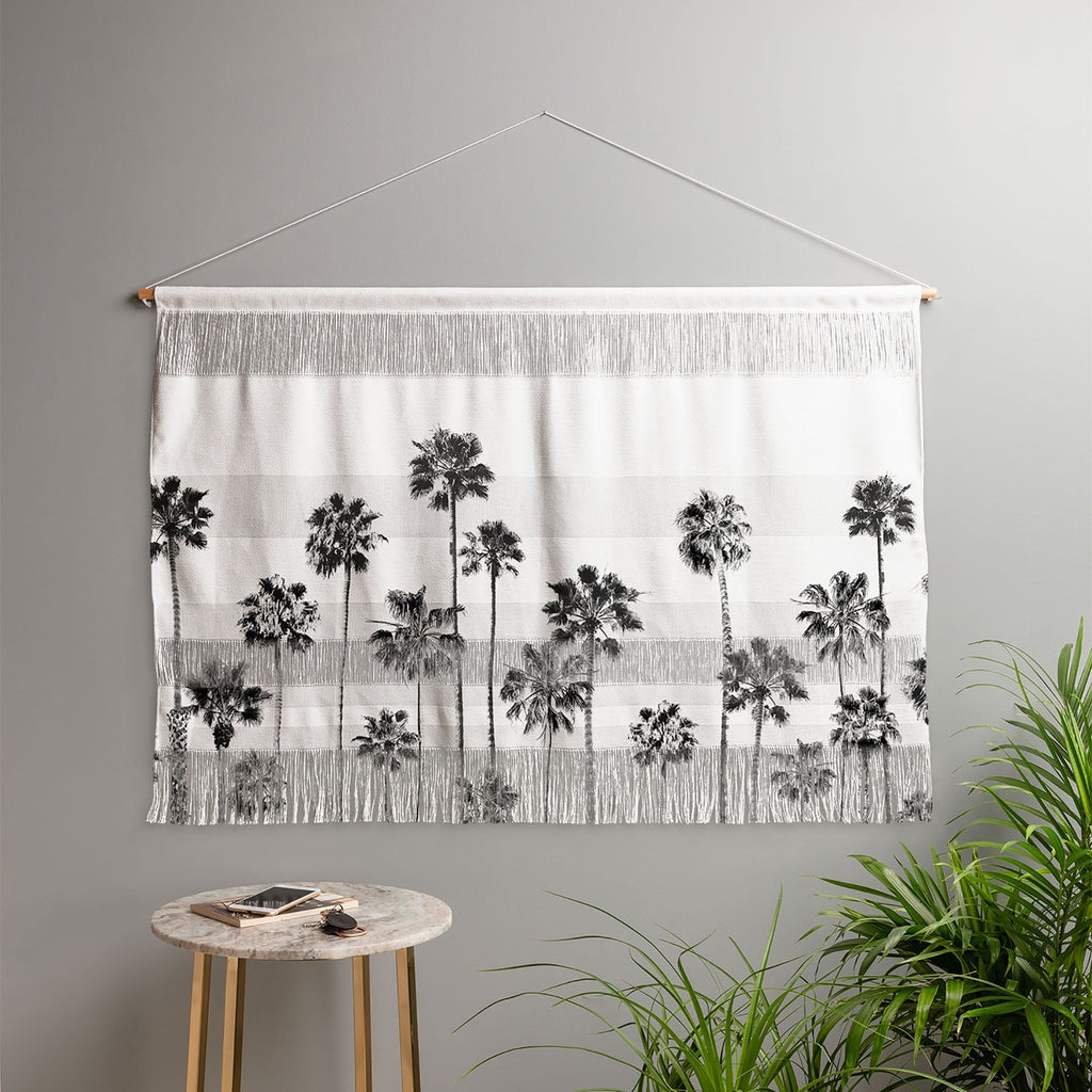Gal Design Black And White Palms Wall Hanging Landscape