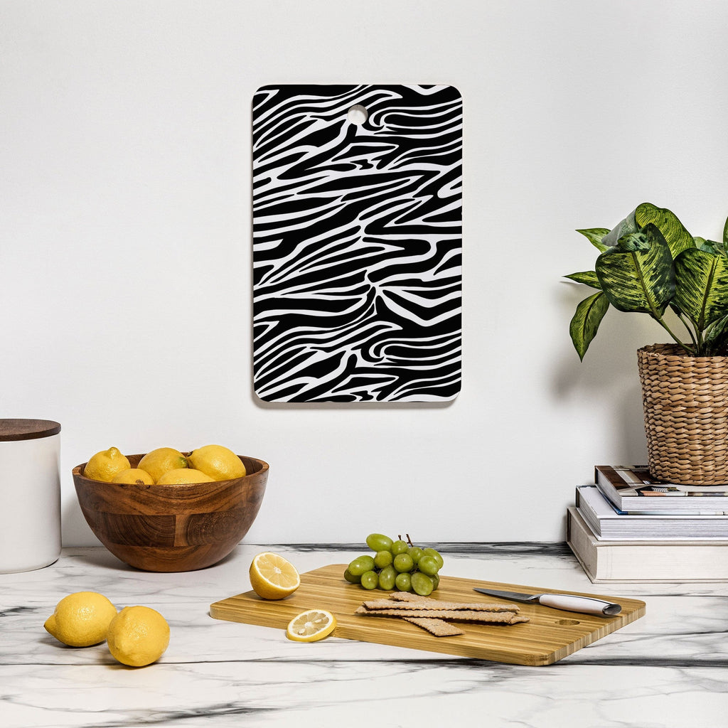 Jennifer Labre Wild Zebra Cutting Board Rectangle