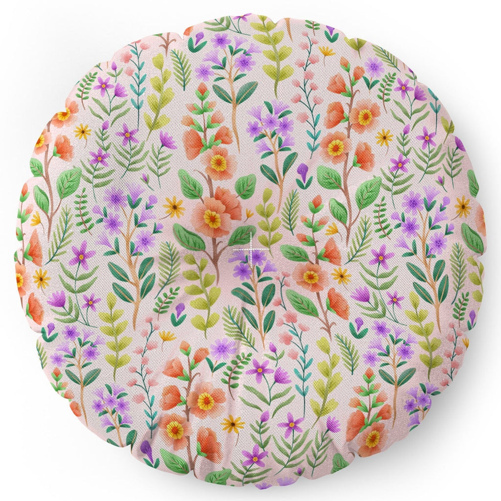 Pimlada Phuapradit Ditsy Spring Floral Floor Pillow Round
