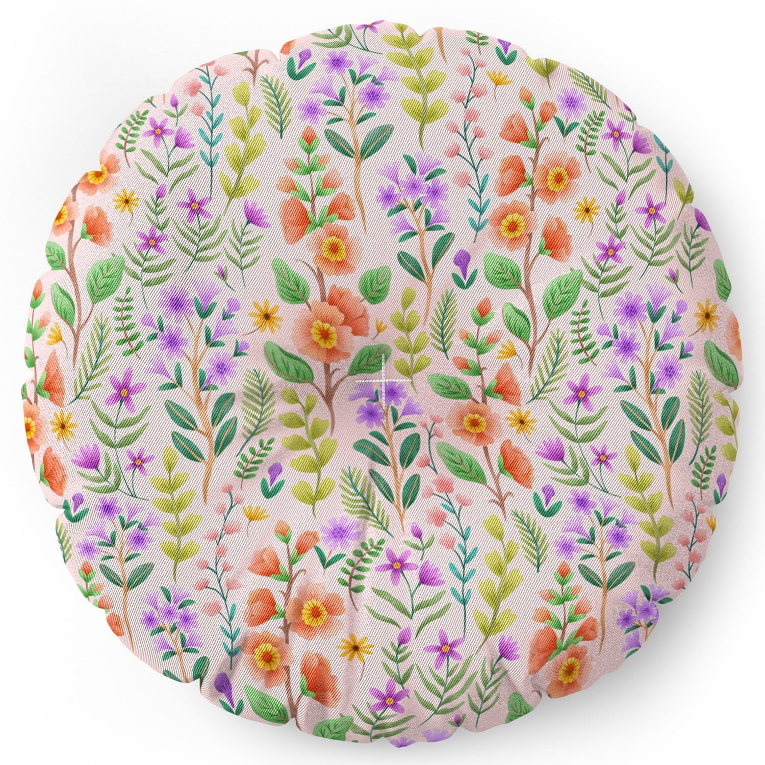Pimlada Phuapradit Ditsy Spring Floral Floor Pillow Round