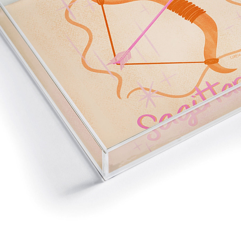 Little Om Zodiac Sign Sagittarius Acrylic Tray