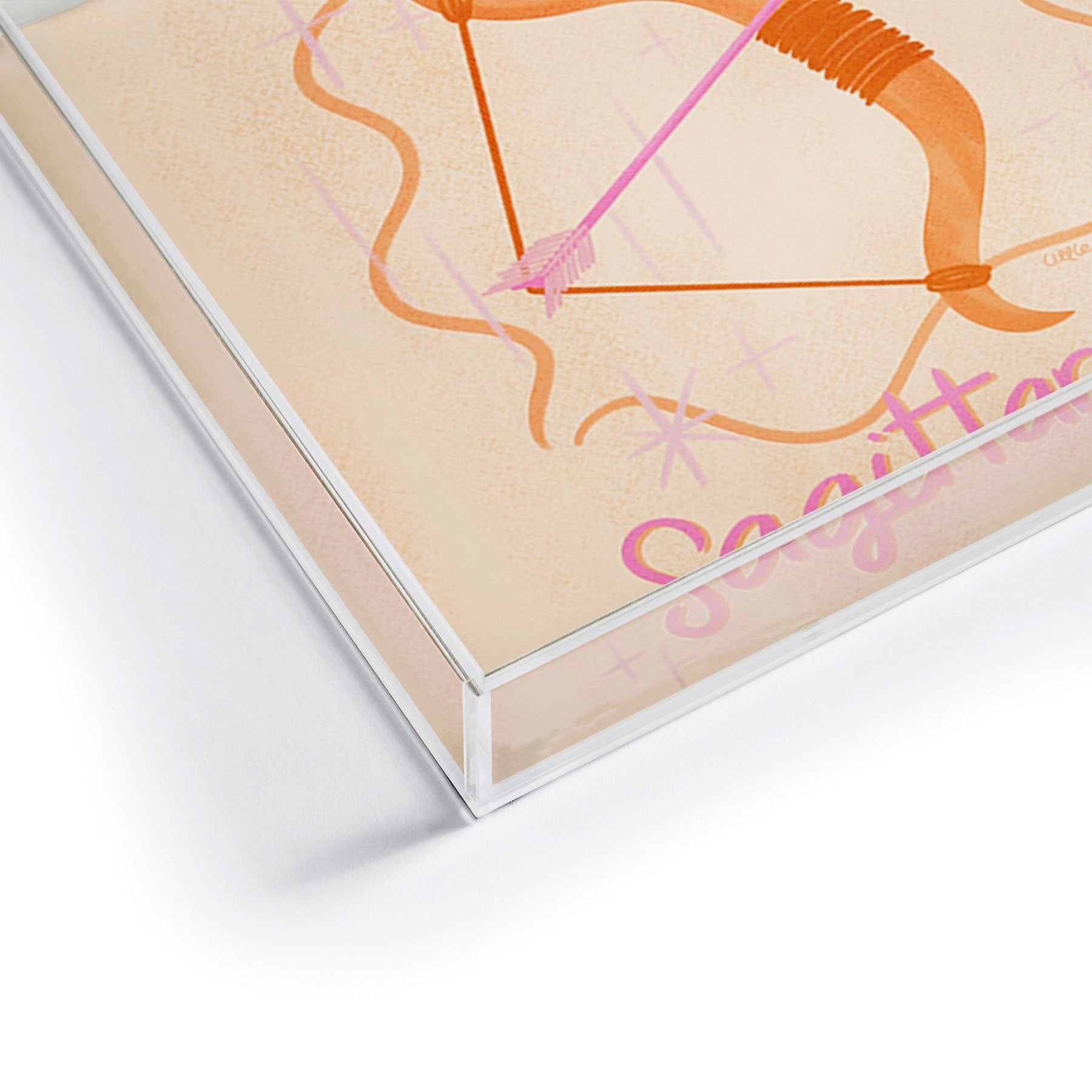 Little Om Zodiac Sign Sagittarius Acrylic Tray