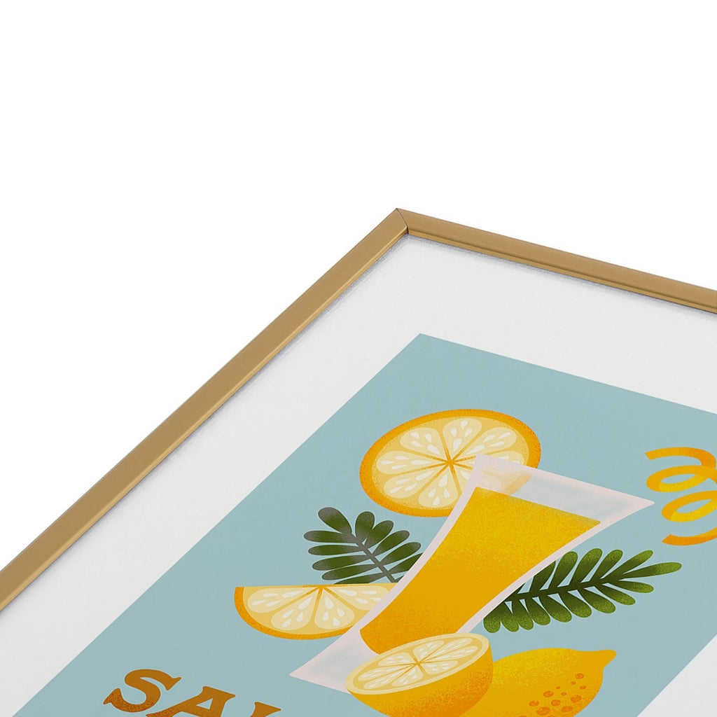Jessica Molina Limoncello Cocktail Metal Framed Art Print
