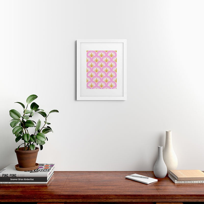 Jennifer Labre Pink Palmetto Framed Art Print