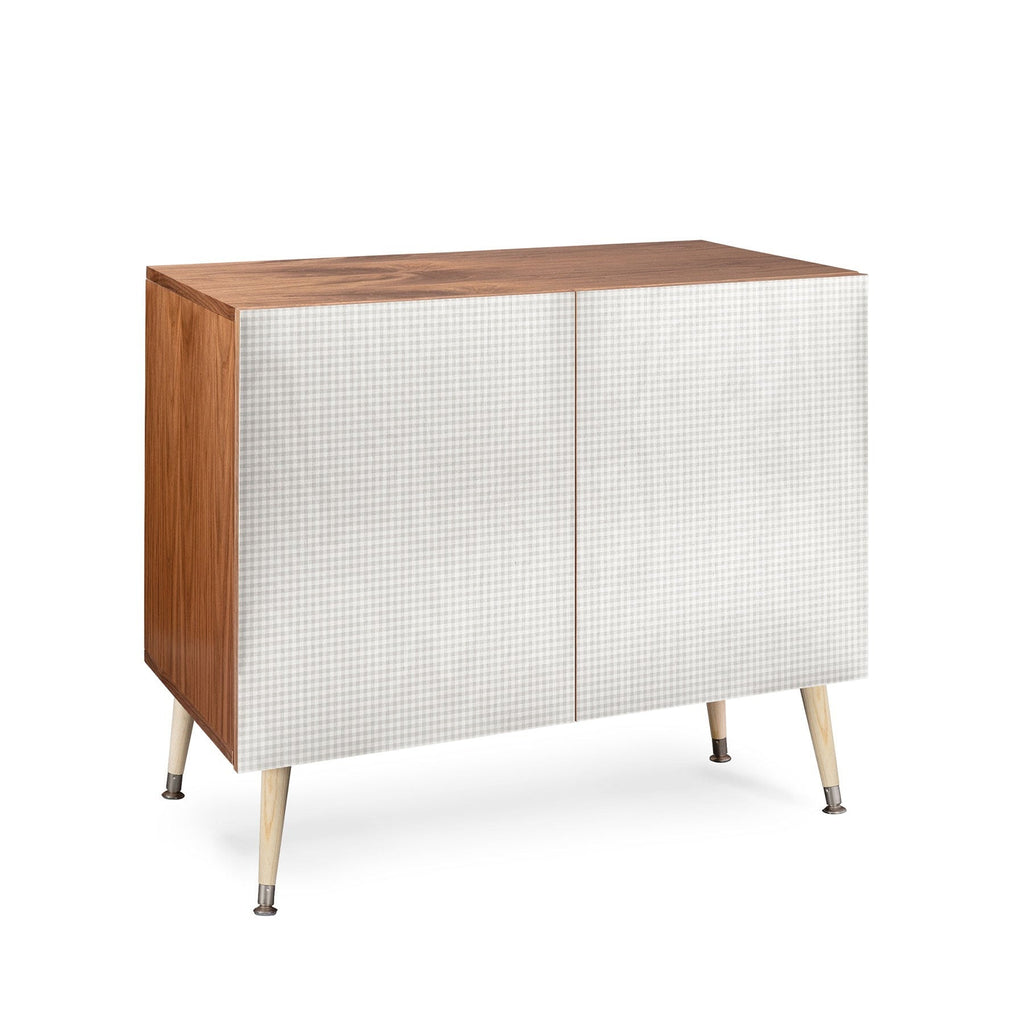Colour Poems Gingham Plaid Pattern Cloud White Credenza