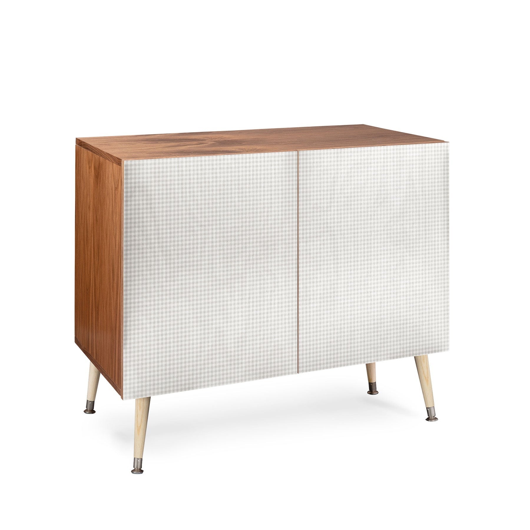 Colour Poems Gingham Plaid Pattern Cloud White Credenza