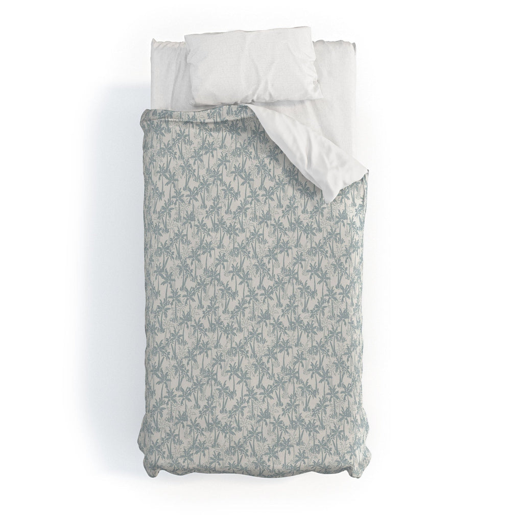 CoastL Studio Palm Forest Coastal Blue Duvet Cover