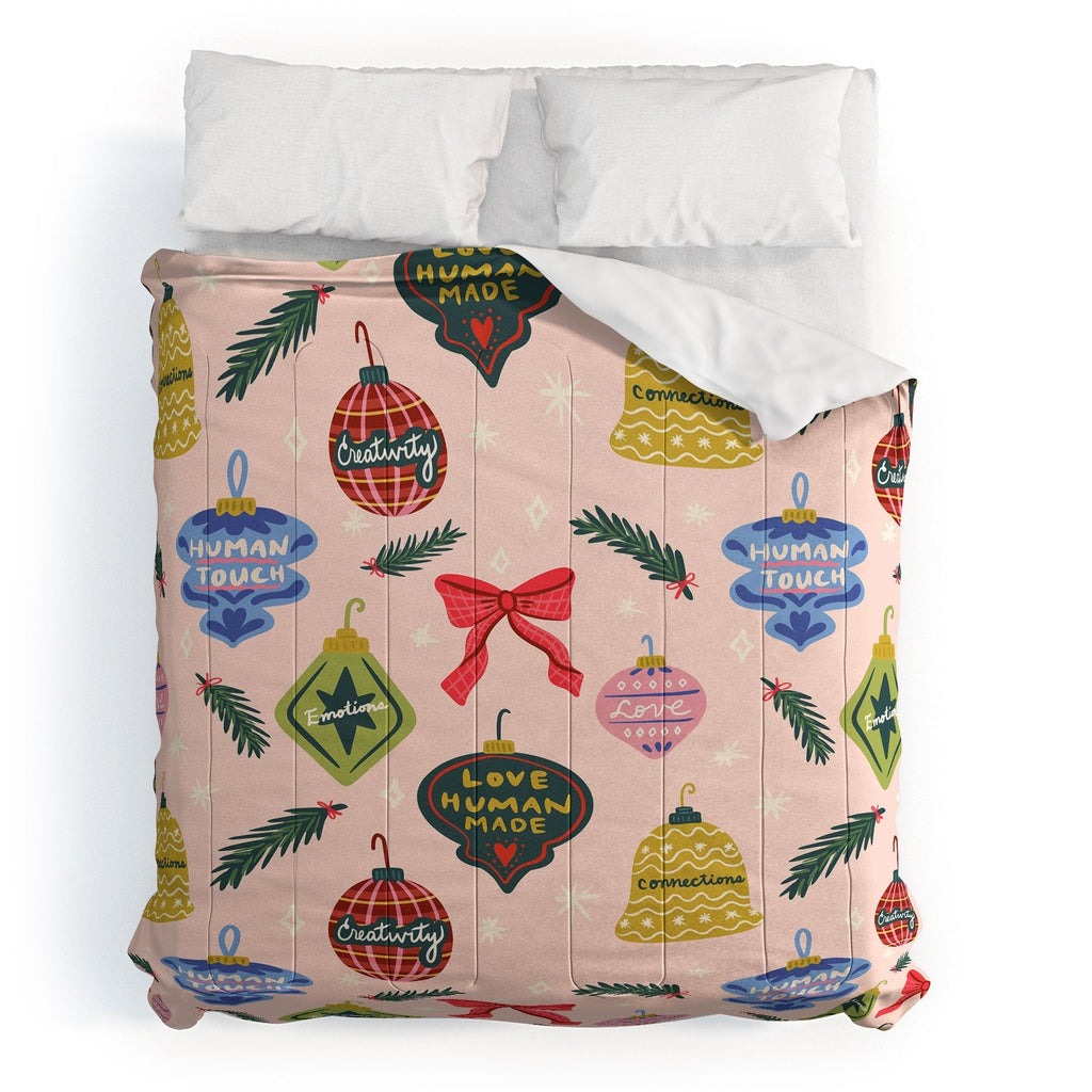 Design by Spark Love Human Made Christmas Ornaments Comforter