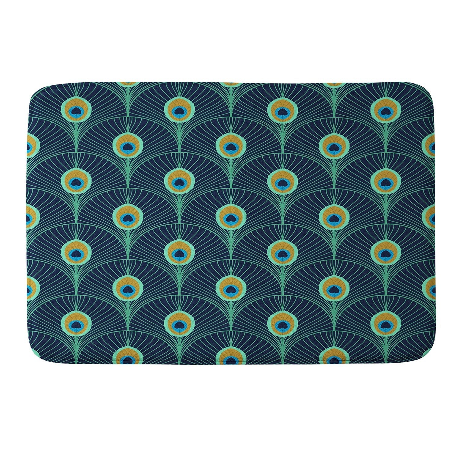 Design by Spark Peacock Deco Feathers Memory Foam Bath Mat