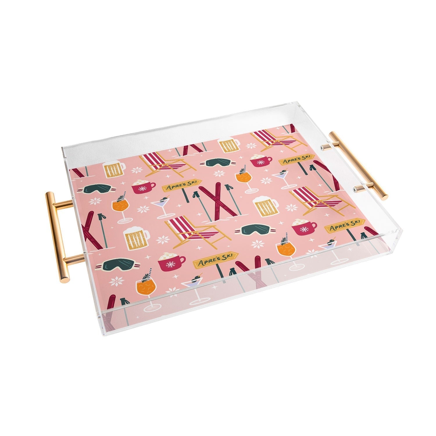 Design by Spark Apres Ski Holiday Acrylic Tray