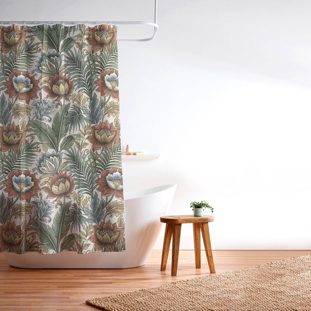 Marta Barragan Camarasa Retro Jungle Garden Shower Curtain