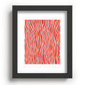 Avenie BR Red Zebra Stripe Recessed Framing Rectangle